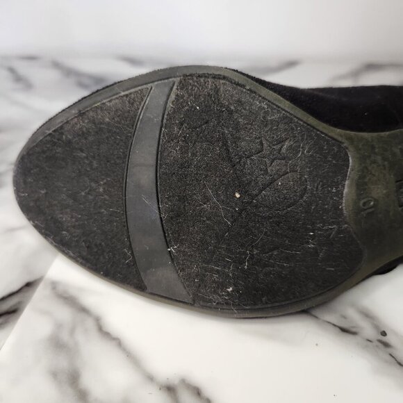 AMERICAN EAGLE WOMENS VELVET OR SUEDE HIGH HEELS WITH STAR PATTERNS - Picture 9 of 15